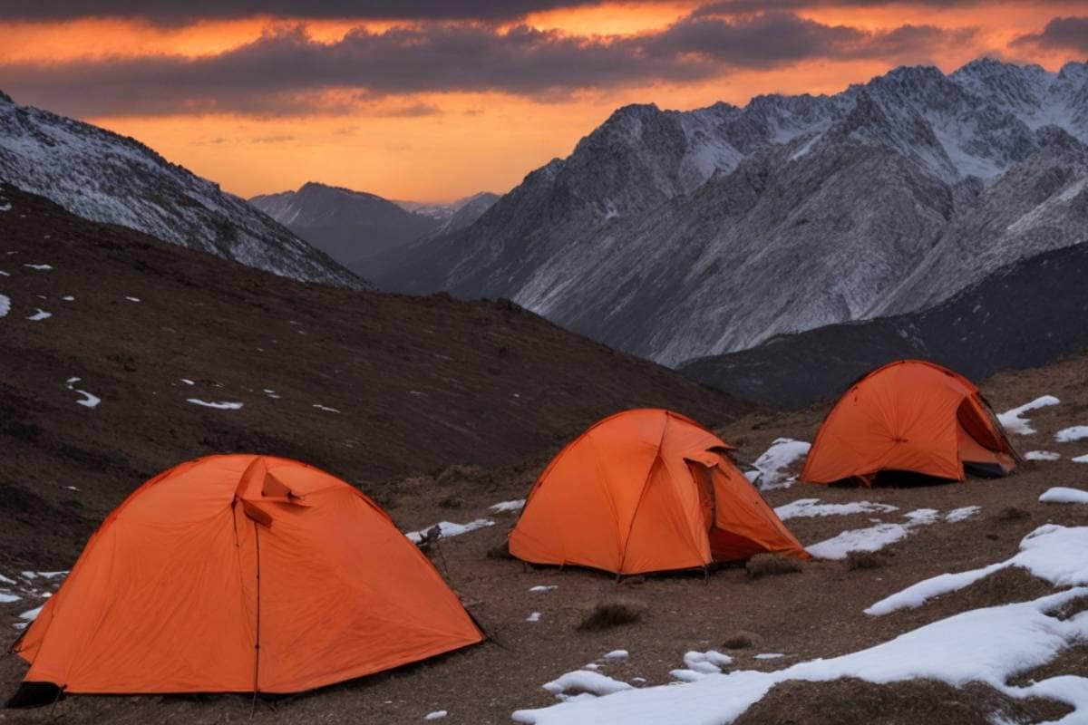 tente pour bivouac en montagne