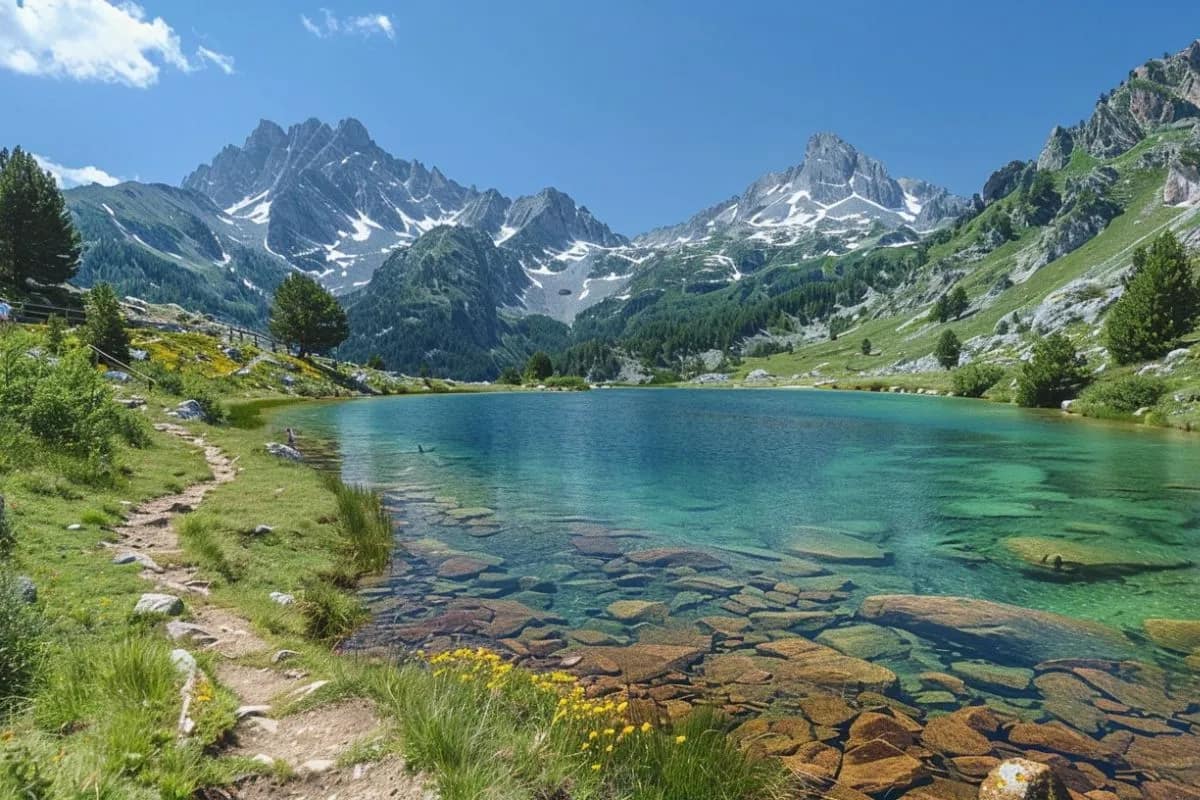 Piste de randonnée en montagne