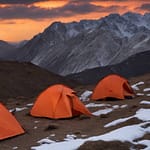 tente pour bivouac en montagne