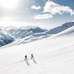 Ski randonnée sur une montagne du Jura