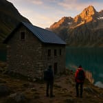 Refuge de la Muzelle : Aventure mémorable dans les Écrins refuge-de-la-muzelle-vue-epique-au-coucher-du-soleil