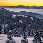 Les beautés naturelles du Barioz Crêt du Poulet : Une randonnée excellente pour toute la famille! vue Barioz couché du soleil