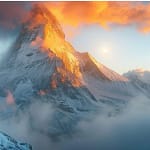 Alpiniste en montagne