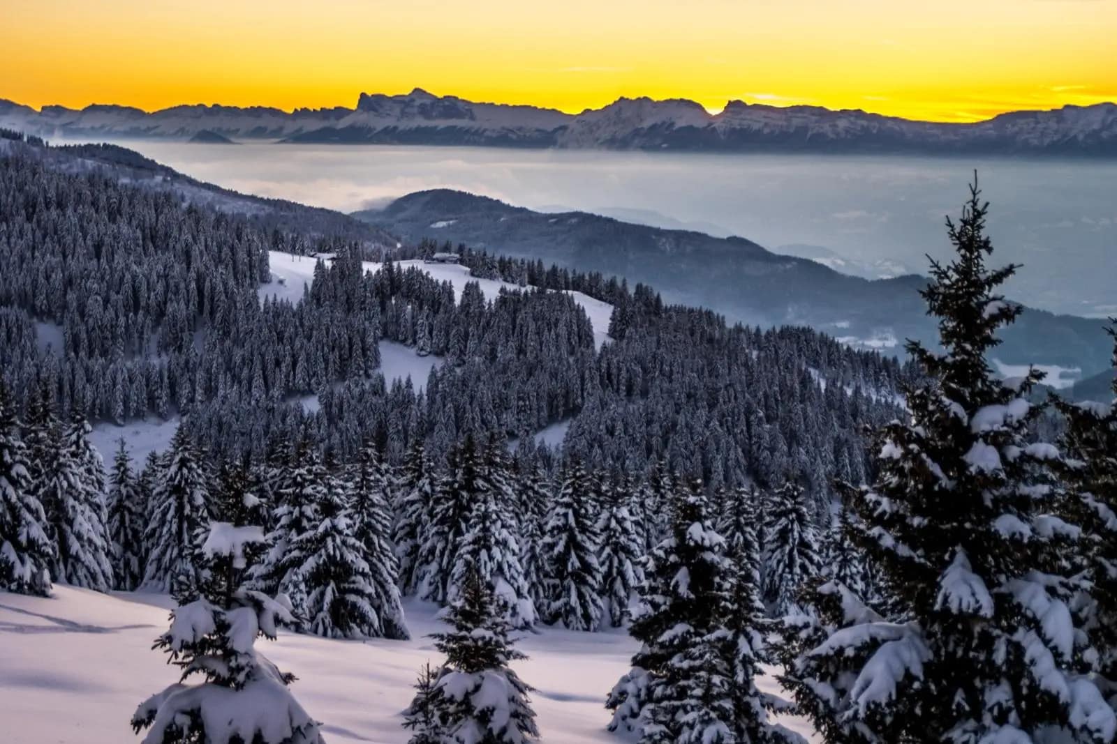 vue Barioz couché du soleil