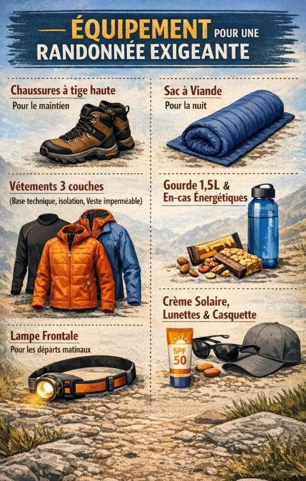 Équipement essentiel pour la randonnée